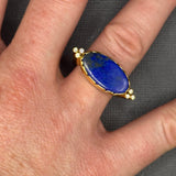 LAPIS DIAMONDS GOLD RING