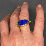 LAPIS DIAMONDS GOLD RING