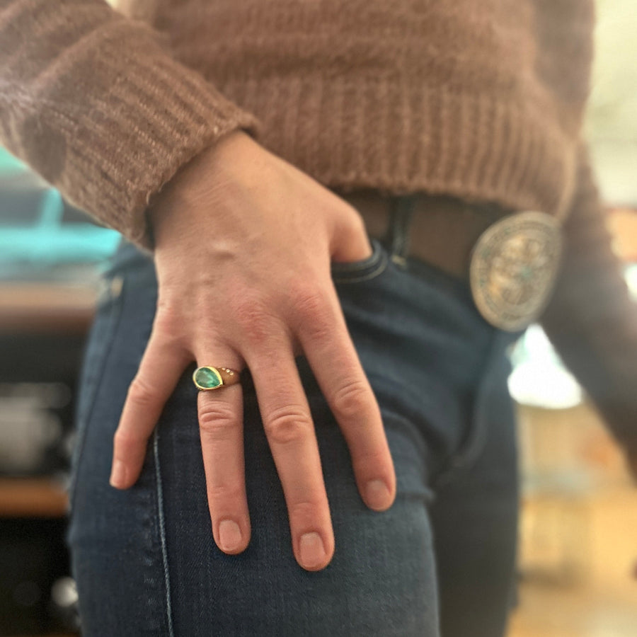 PARAIBA TOURMALINE GOLD RING