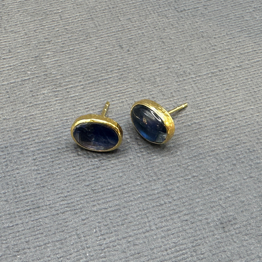 KYANITE GOLD POST EARRINGS