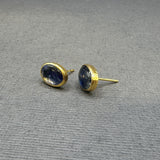KYANITE GOLD POST EARRINGS
