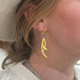 LAPIS GOLD EARRINGS