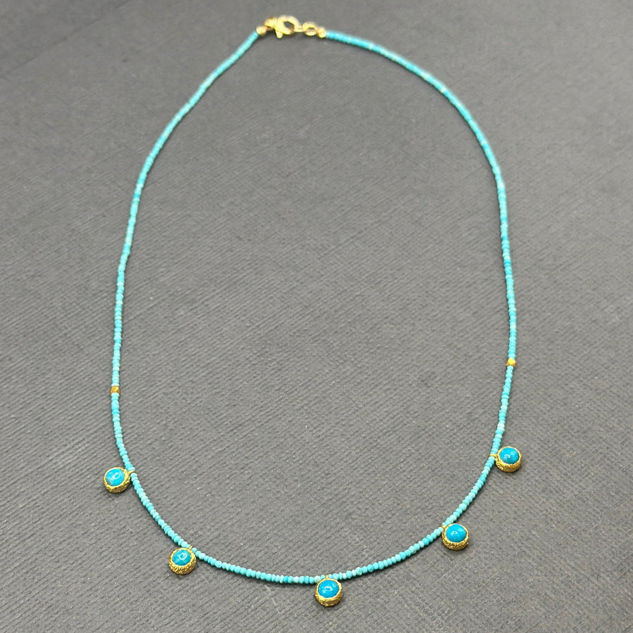 TURQUOISE ON TURQUOISE NECKLACE