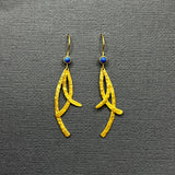 LAPIS GOLD EARRINGS