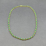 EMERALD AND DIAMOND ETERNITY NECKLACE