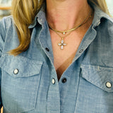 PRIMROSE MOONSTONE AND SAPPHIRE PENDANT NECKLACE