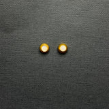MOONSTONE GOLD POST EARRINGS