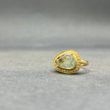 GREEN BERYL DIAMOND RING