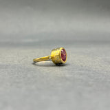 DIAMONDS/TOURMALINE GOLD RING