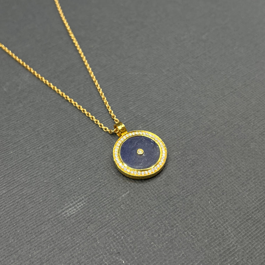 TANZANITE AND DIAMONDS SUN MAG PENDANT