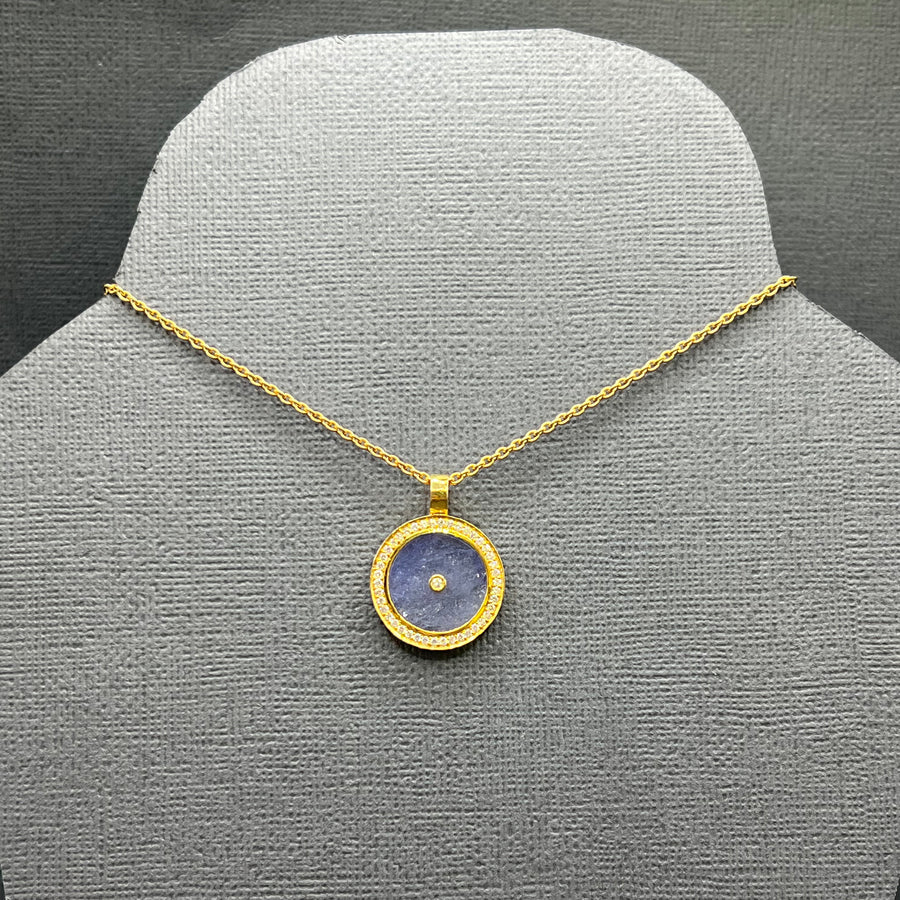 TANZANITE AND DIAMONDS SUN MAG PENDANT