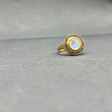 MOONSTONE AND TANZANITE RING