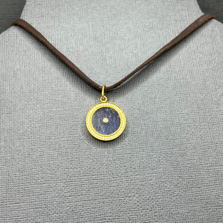 TANZANITE AND DIAMONDS SUN MAG PENDANT