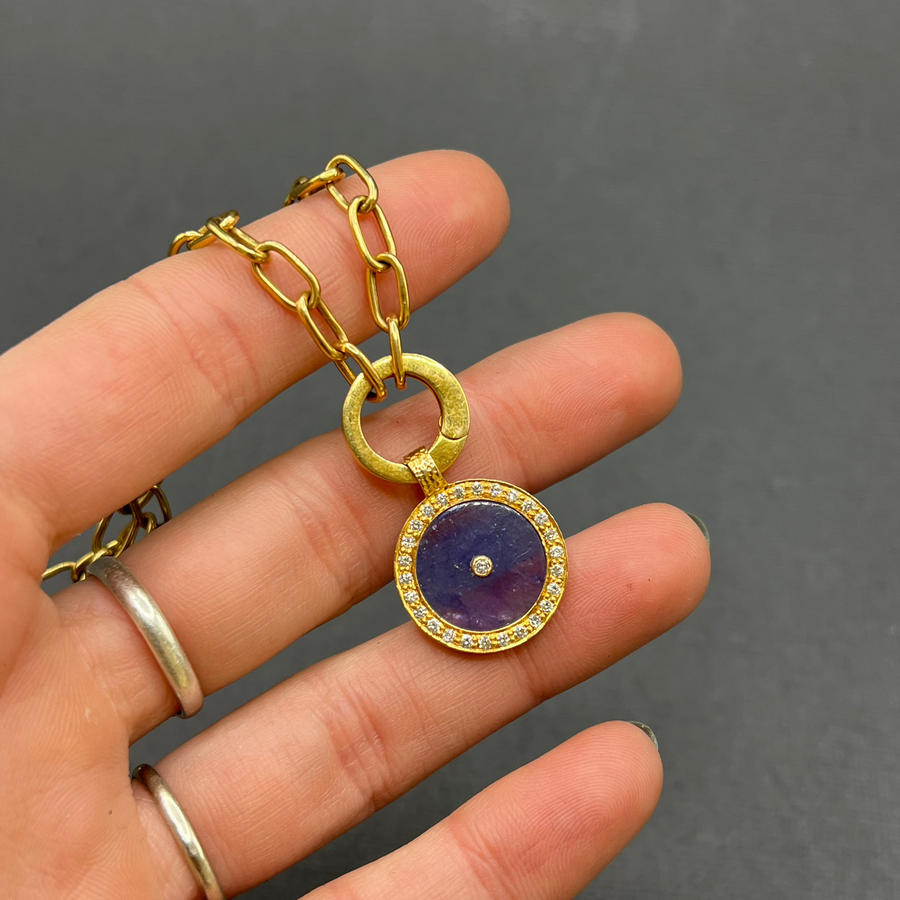 TANZANITE AND DIAMONDS SUN MAG PENDANT