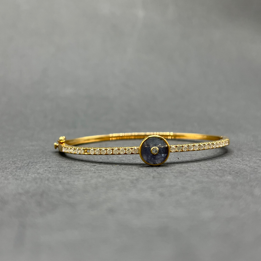 TANZANITE AND DIAMONDS BANGLE BRACELET