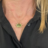KYANITE AND DIAMONDS SUN BURST PENDANT