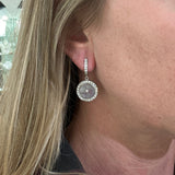 MOONSTONE DIAMOND SIGNATURE WHITE GOLD EARRINGS