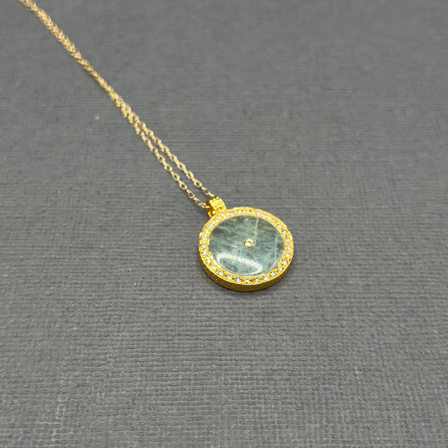 SUN MAG AQUAMARINE PENDANT NECKLACE