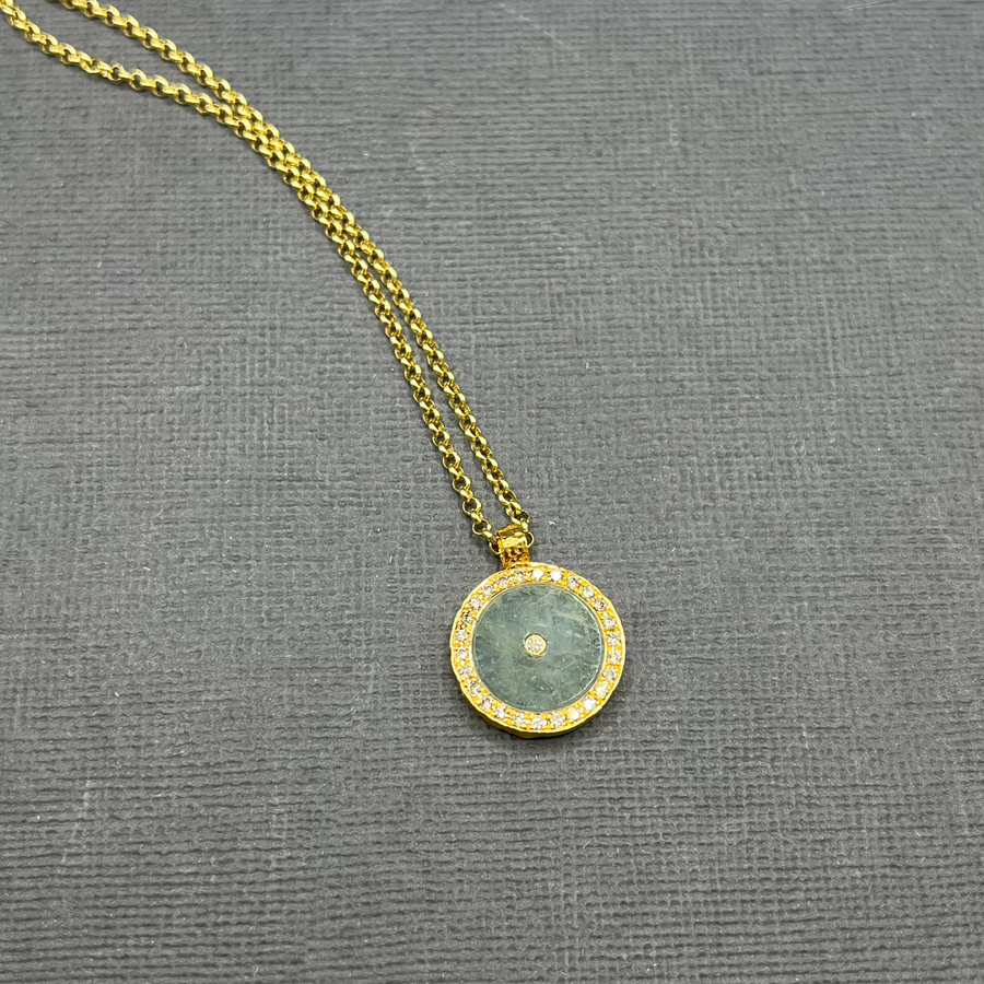 SUN MAG AQUAMARINE PENDANT NECKLACE