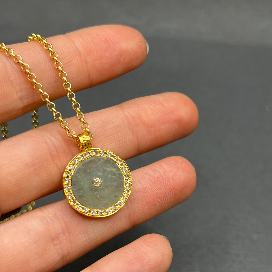 SUN MAG AQUAMARINE PENDANT NECKLACE