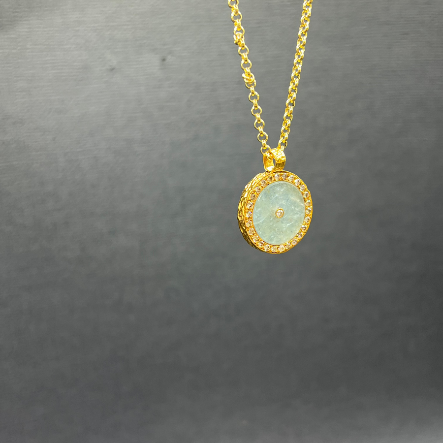 SUN MAG AQUAMARINE PENDANT NECKLACE