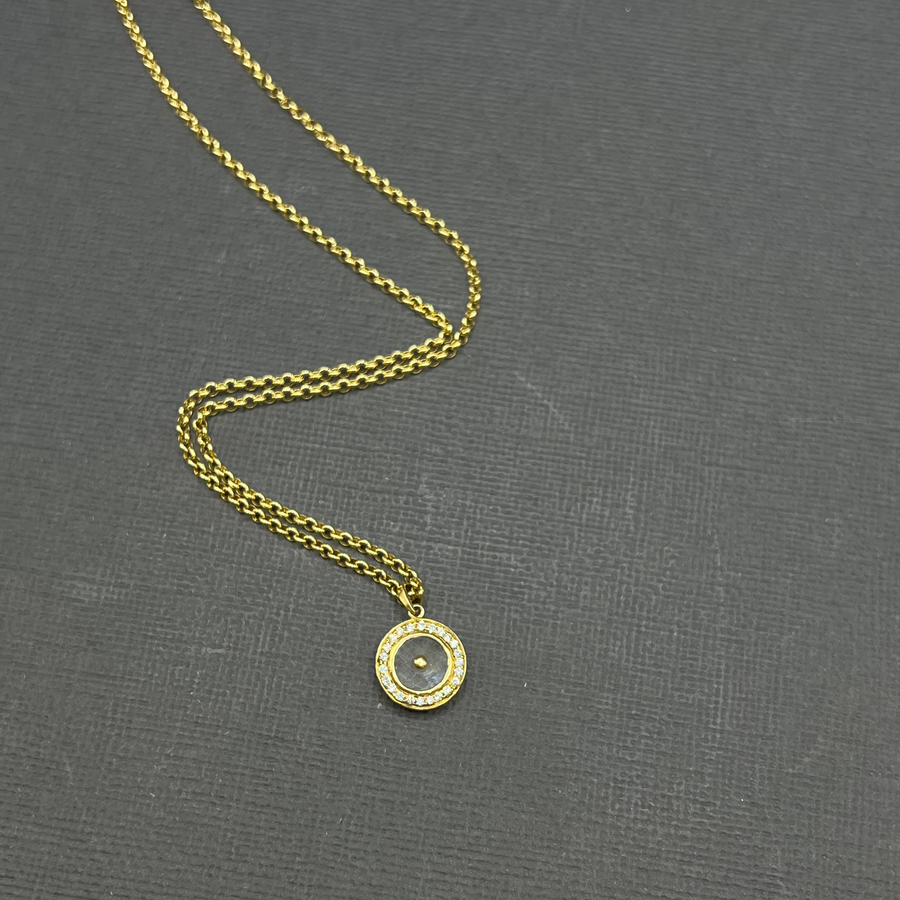 SUN MAG MOONSTONE PENDANT NECKLACE