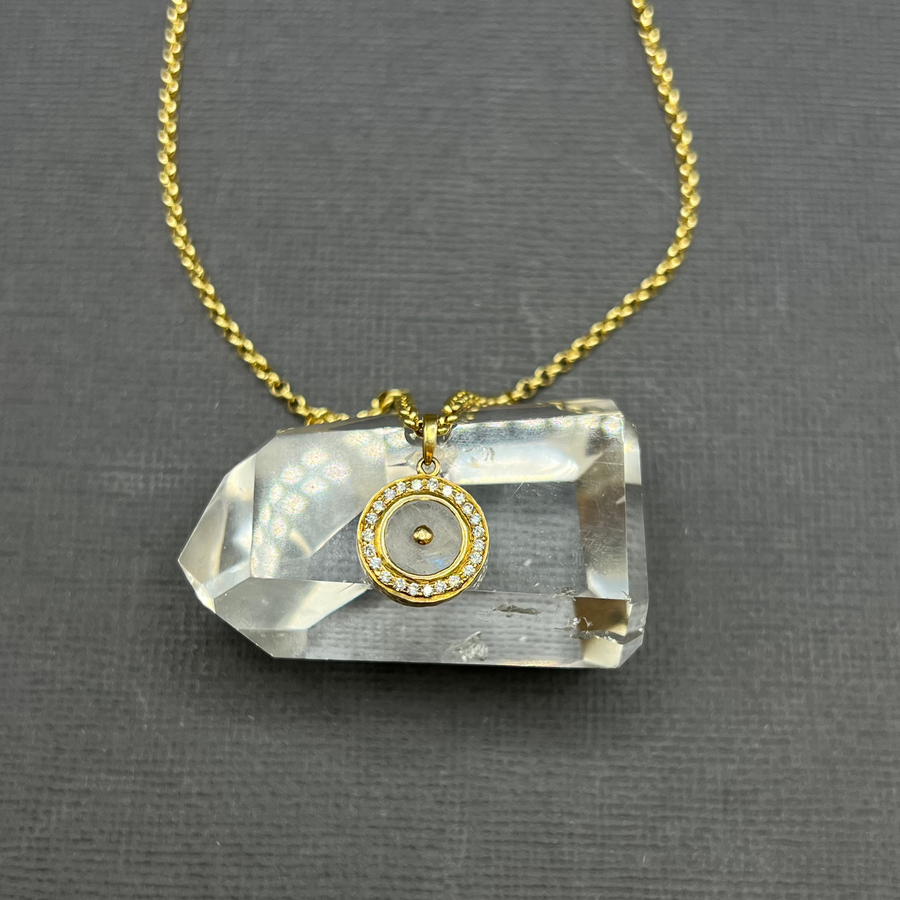 SUN MAG MOONSTONE PENDANT NECKLACE