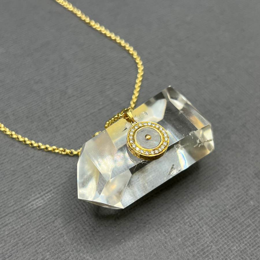 SUN MAG MOONSTONE PENDANT NECKLACE