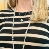 MOONSTONE AND DIANOND SUN MAG PENDANT