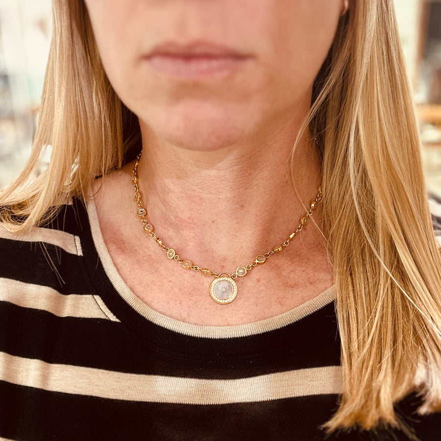 MOONSTONE SUN CONTI NECKLACE