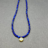 LAPIZ BEADED SUN NECKLACE