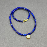 LAPIZ BEADED SUN NECKLACE