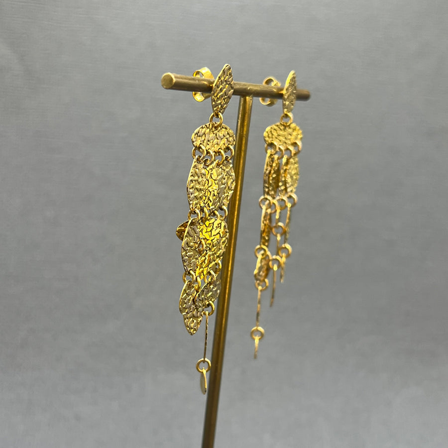 14KT CHANDELIER EARRINGS