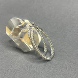 DIAMOND OVAL WHITE GOLD EARRINGS