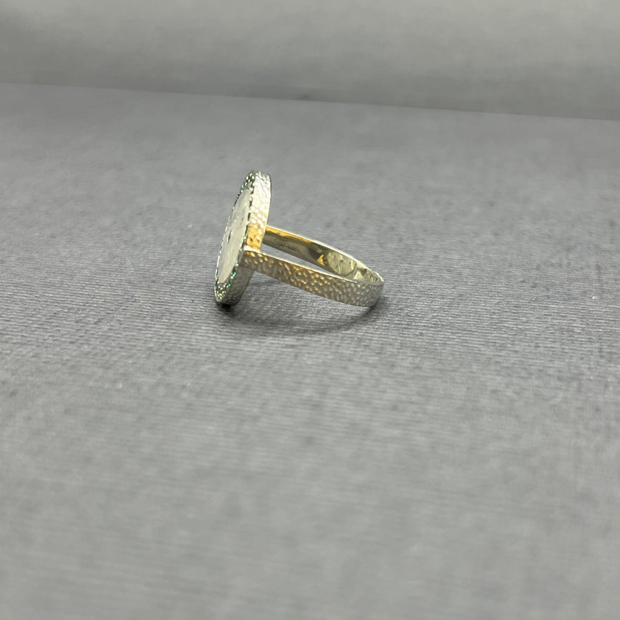 WHITE GOLD SUN MAG RING, DUAL SIDED FLIP