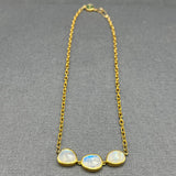 MOONSTONE TRIO CHOKER NECKLACE
