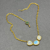 MOONSTONE TRIO CHOKER NECKLACE