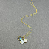 AMENA GEMSTONE CHARM NECKLACE