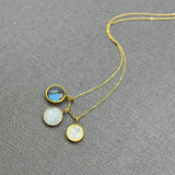 AMENA GEMSTONE CHARM NECKLACE
