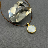 GREY MOONSTONE AND DIAMOND SUN PENDANT