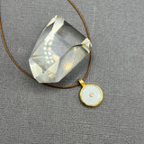 GREY MOONSTONE AND DIAMOND SUN PENDANT