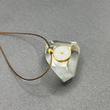 GREY MOONSTONE AND DIAMOND SUN PENDANT