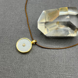 GREY MOONSTONE AND DIAMOND SUN PENDANT