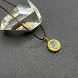 MOONSTONE AND DIANOND SUN MAG PENDANT
