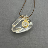 MOONSTONE AND DIANOND SUN MAG PENDANT