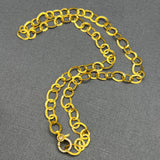 HAMMERED LINK CHAIN WITH DIAMOND CLASP