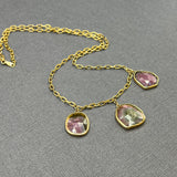 WATERMELON TOURMALINE TRIO NECKLACE