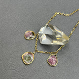 WATERMELON TOURMALINE TRIO NECKLACE