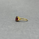 RHODOLITE GARNET AND DIAMONDS RING