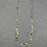MULTI COLOR SAPPHIRE LINK NECKLACE